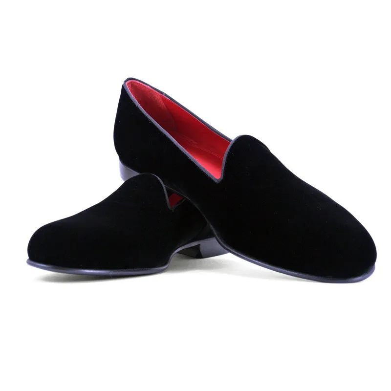 10-102-BLK VELVET TUX Shoe, Black