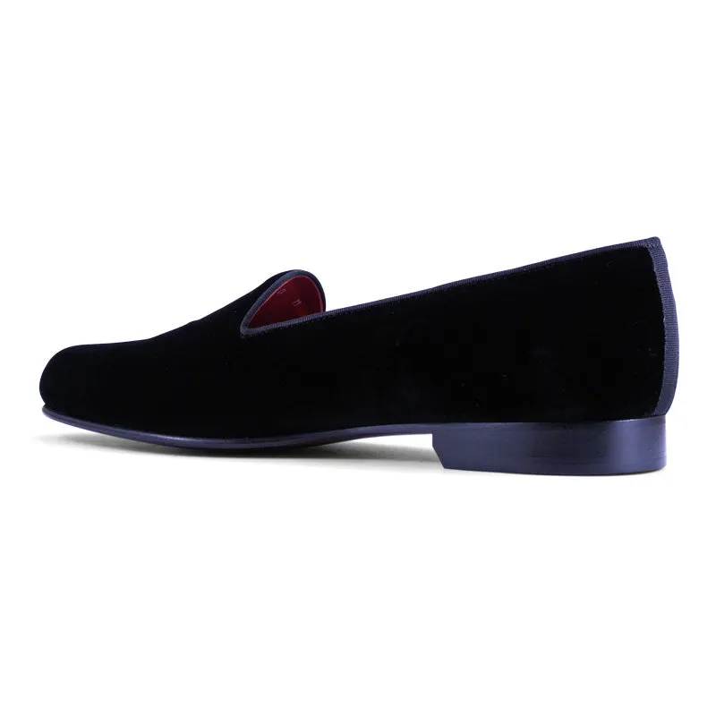 10-102-BLK VELVET TUX Shoe, Black