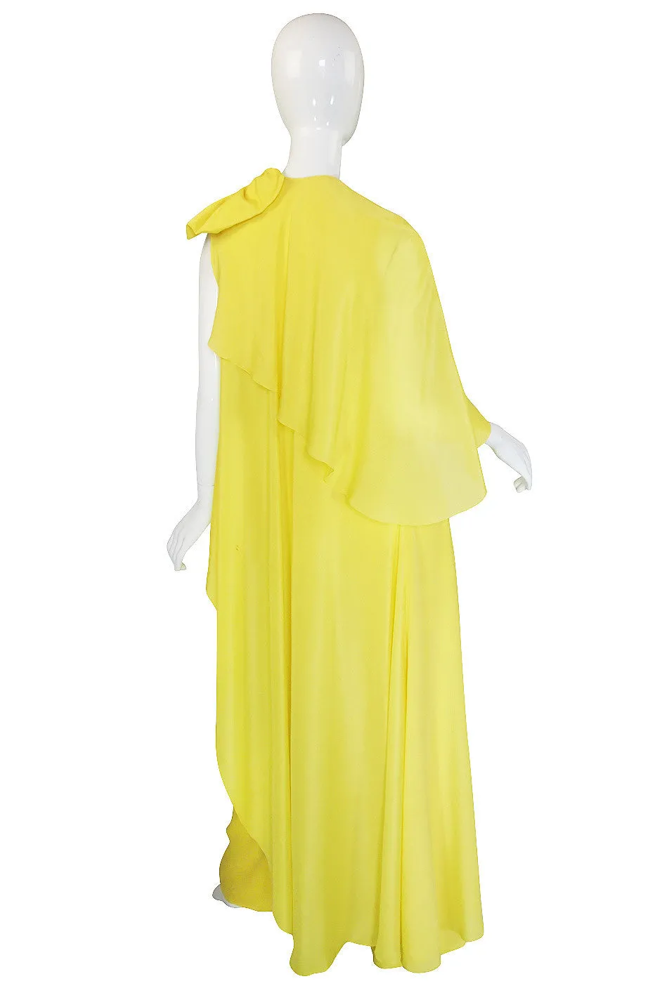 1980s Yellow Silk Pant and Flowing Tunic Set