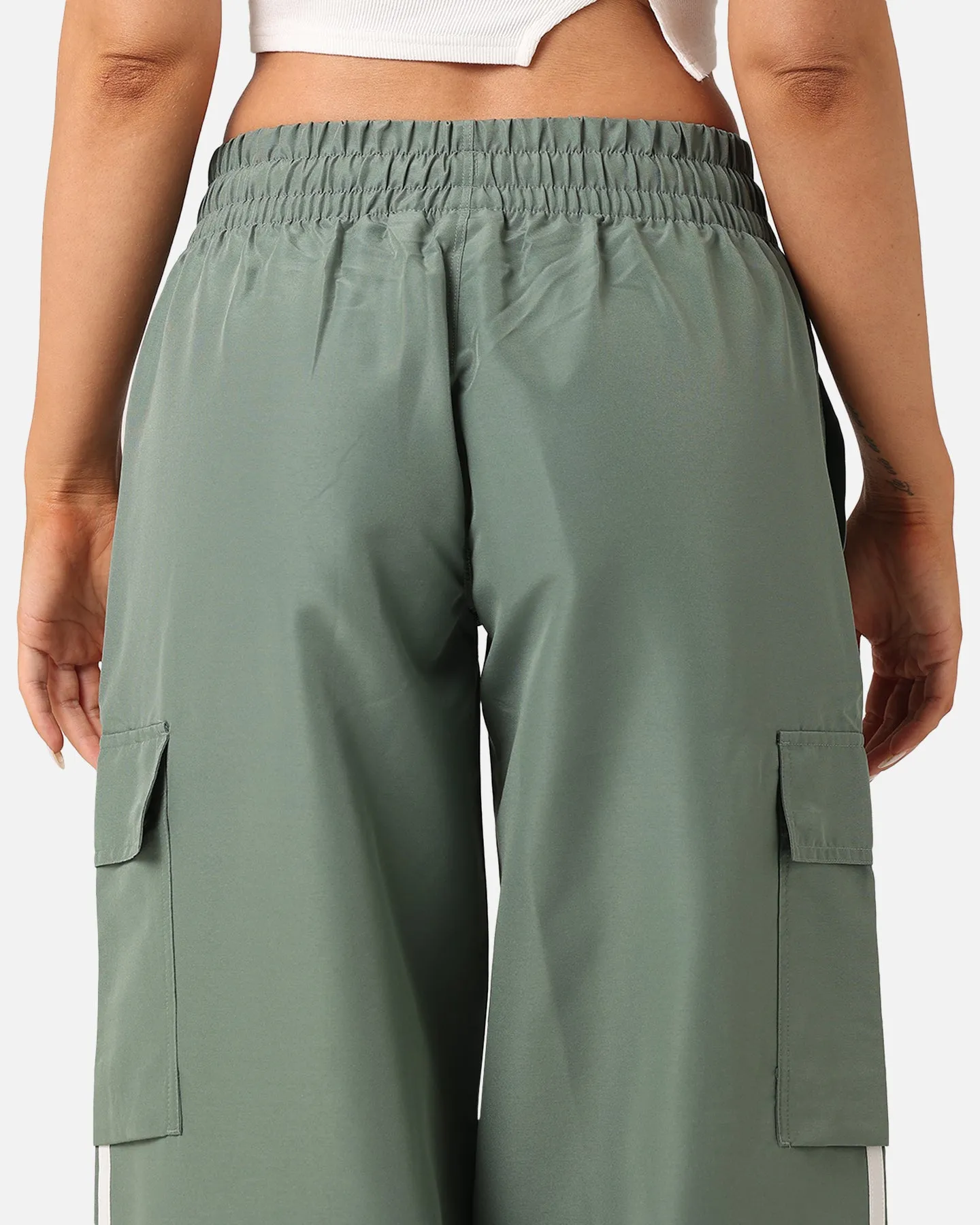 Adidas Women's 3 Stripes Cargo Pants Trace Green