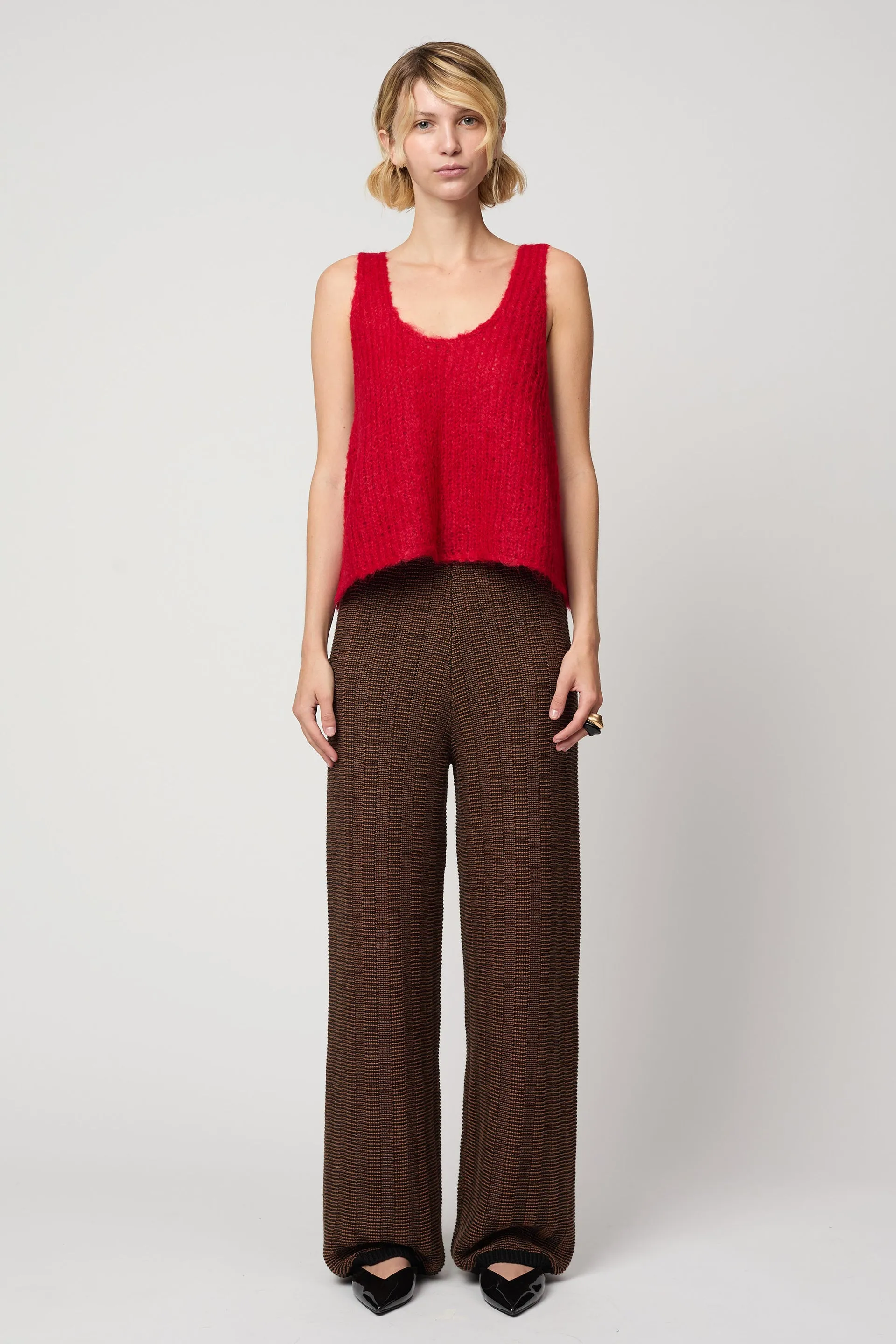 AILI PANT IN CHECKERBOARD STITCH