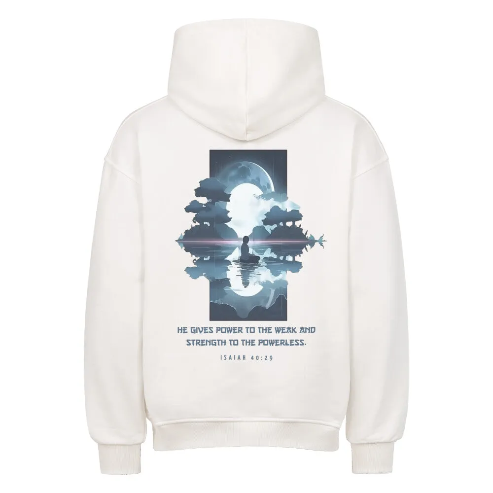 Aktion: Power to the weak Gym Oversized Hoodie BackPrint