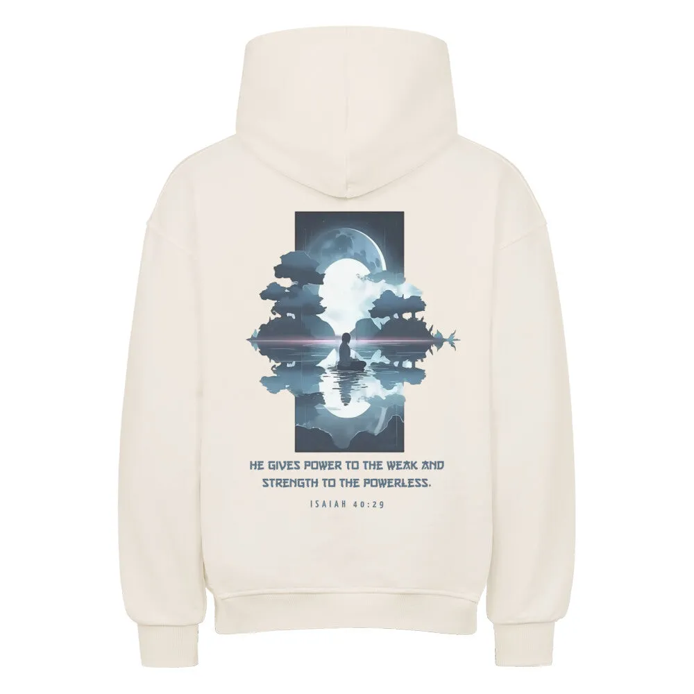 Aktion: Power to the weak Gym Oversized Hoodie BackPrint