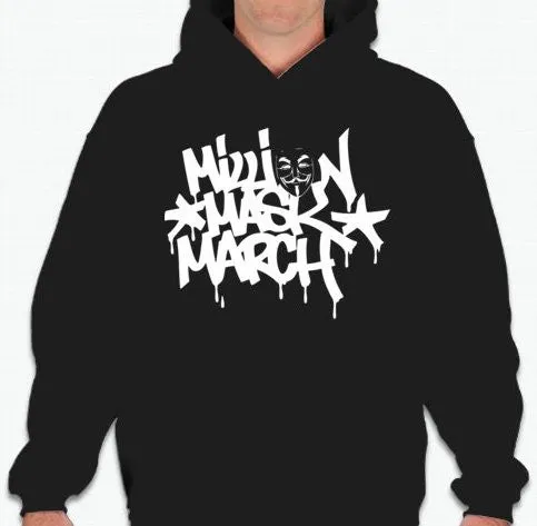 Anonymous Million Mask March Graffiti Hoodie