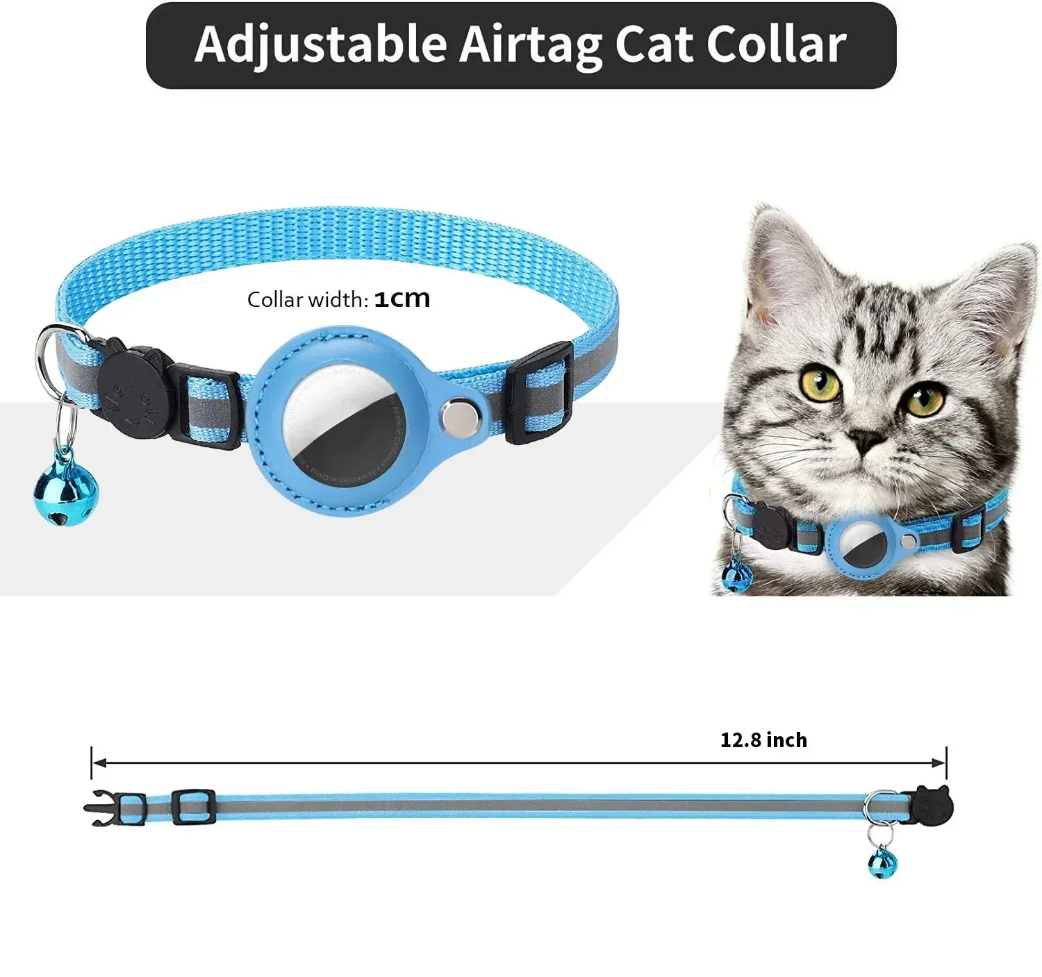 Anti-Lost Cat Collar for AirTag GPS Tracker Protective Case