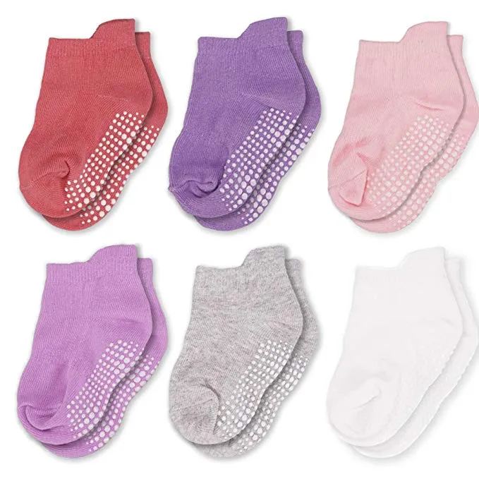 Anti Skid Socks Combo for Boys and Girls (1-3 Years , 6 Pairs)