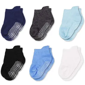 Anti Skid Socks Combo for Boys and Girls (1-3 Years , 6 Pairs)