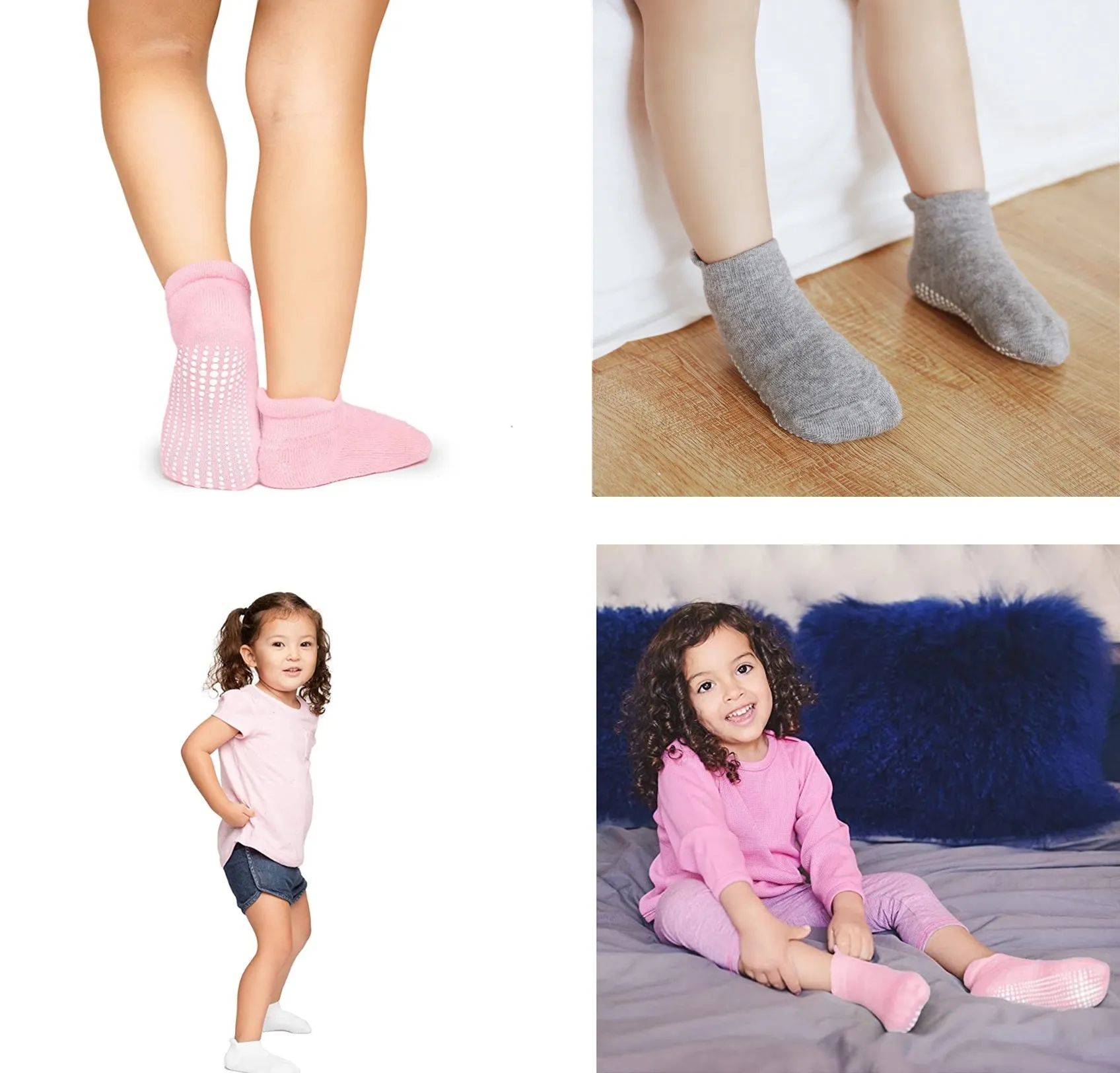 Anti Skid Socks Combo for Boys and Girls (1-3 Years , 6 Pairs)