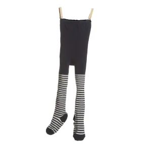 Baby Tights - Navy / Cream Stripe