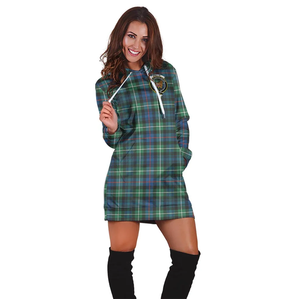 Baillie Ancient Tartan Hoodie Dress with Family Crest