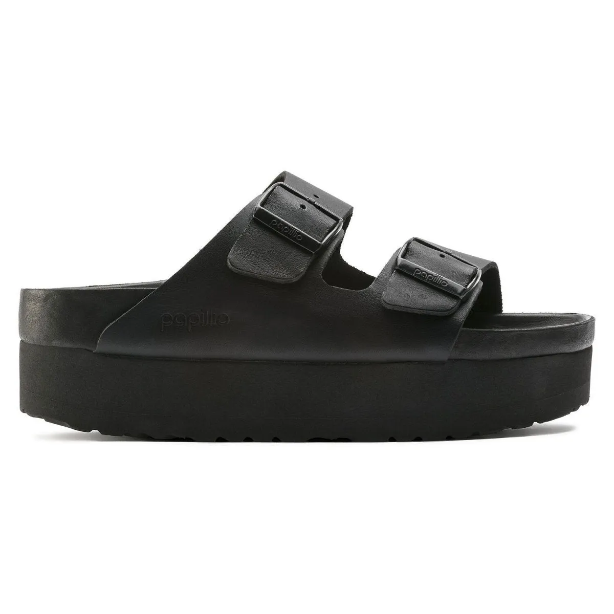 Birkenstock Women's Arizona Exquisite Platform Black Leather