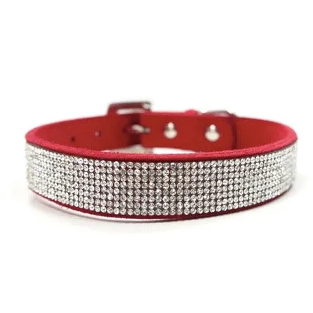 bling collar - pink, red and black