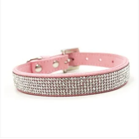 bling collar - pink, red and black