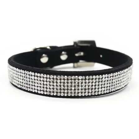 bling collar - pink, red and black