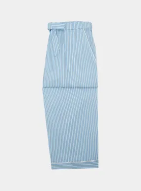 Blue & White Stripe Women's Organic Cotton Pyjama Trouser