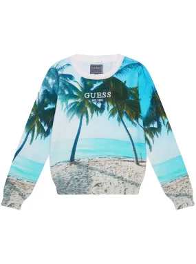 Blue Beach Print Jumper (2-7)