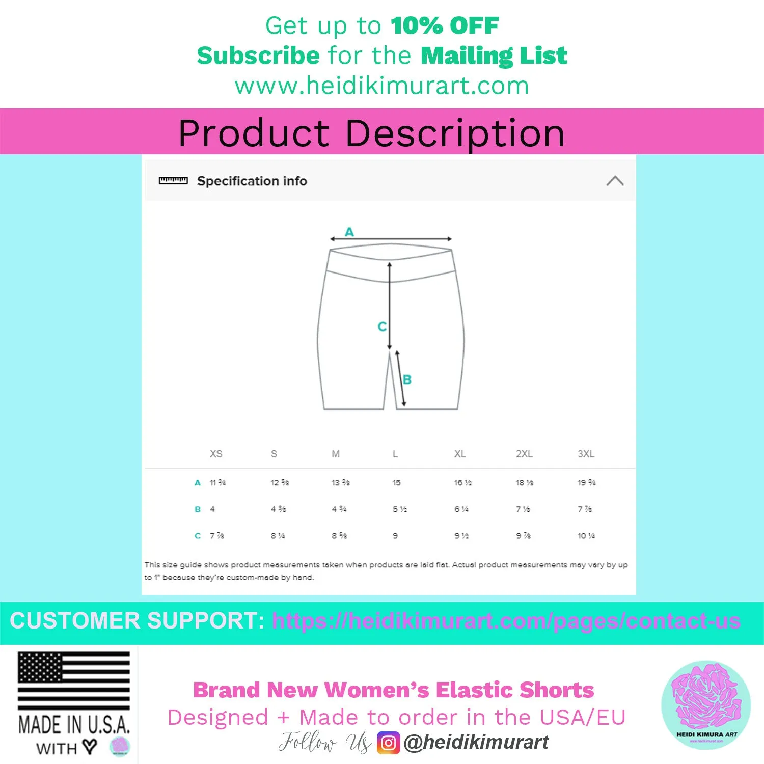 Blue Curvy Women's Shorts, Light Blue Designer Wavy Gym Short Tights-Made in USA/EU/MX