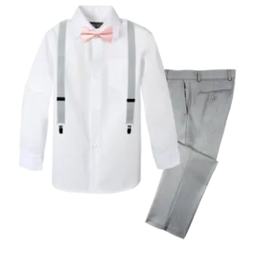 Boys' 4-Piece Customizable Suspenders Outfit - Customer's Product with price 52.95 ID ql6bIu2P4GgaNosaeUexRkOV