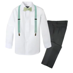 Boys' 4-Piece Customizable Suspenders Outfit - Customer's Product with price 55.95 ID 0SnmwpnMQk1BBgfIfk5vePrV