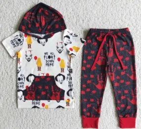 boys Halloween hoodie tops bottoms set E2-18