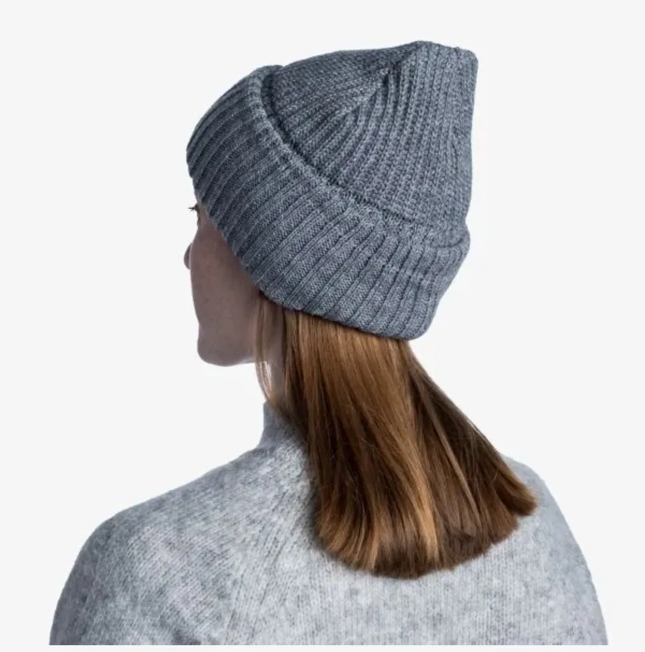 Buff Knitted Beanie Rutger Melange Grey