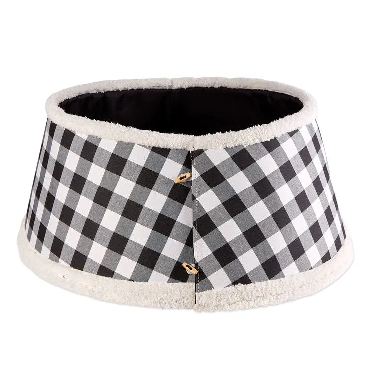 Buffalo Check Holiday Tree Collar - Black and White