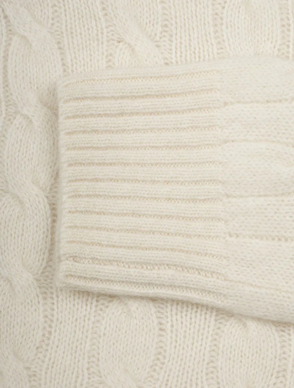 Cable Knit HZ Jumper Cream