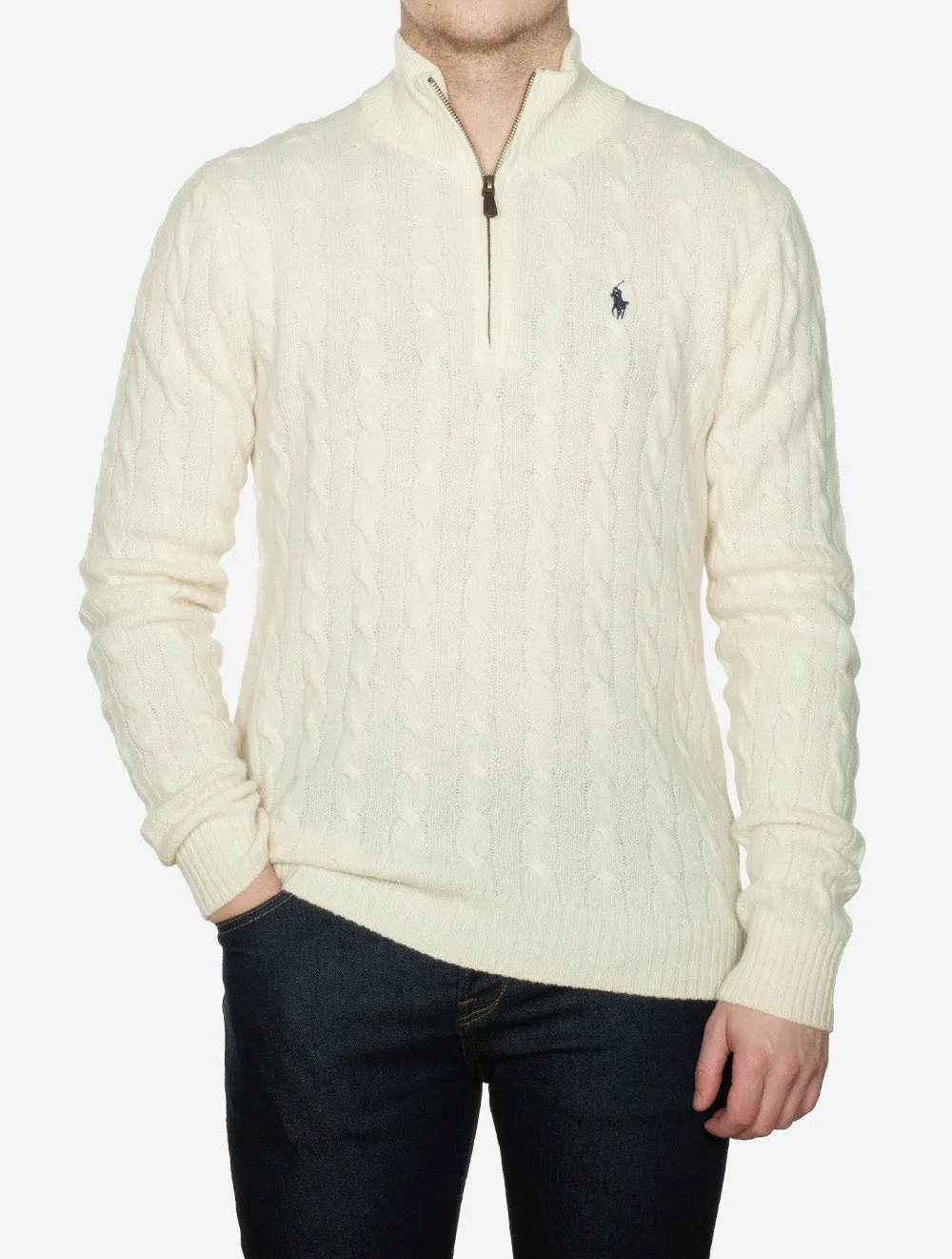 Cable Knit HZ Jumper Cream