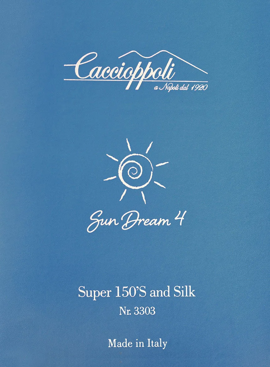 Caccioppoli Sun Dream Brinco Blue Wool Silk Pants