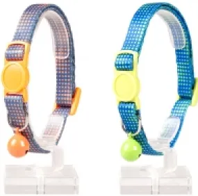 CAT COLLAR RETRO DOTS NYLON