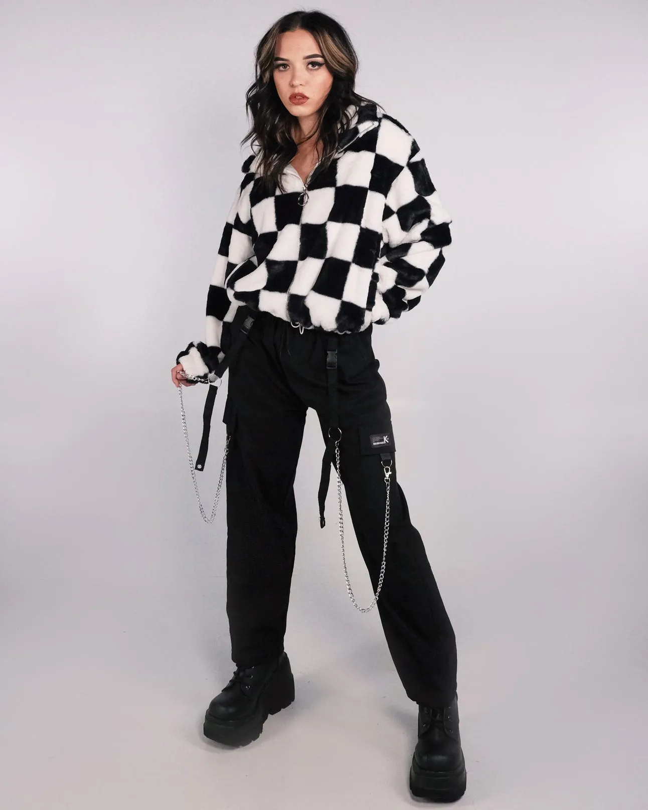 Chained To Reality Black Cargo Unisex Pants