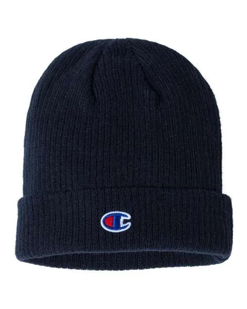 Champion Ribbed Knit Cuffed Beanie