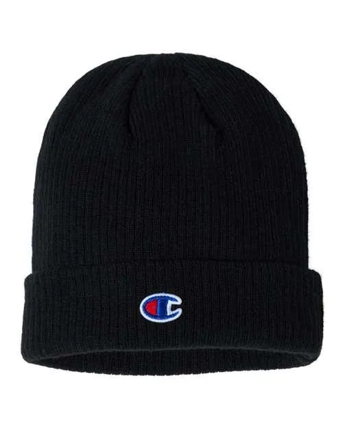 Champion Ribbed Knit Cuffed Beanie