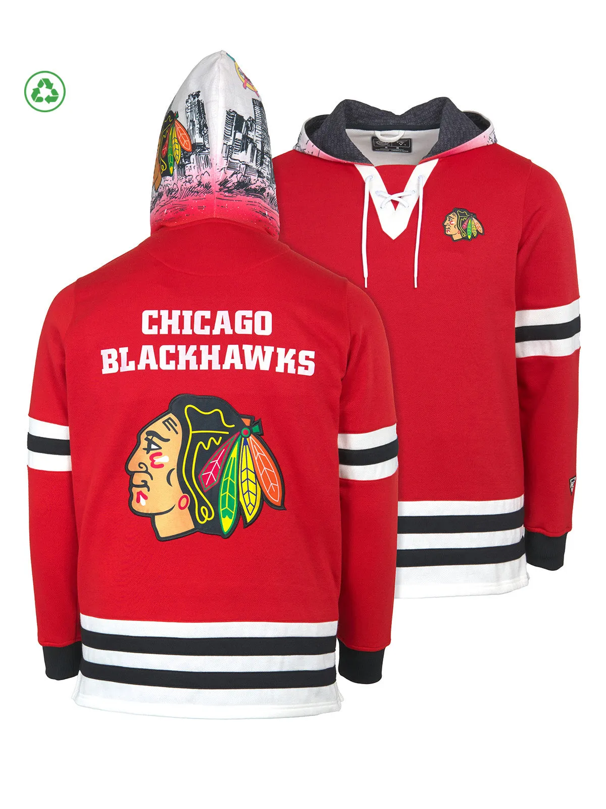 Chicago Blackhawks Lace-Up Hoodie