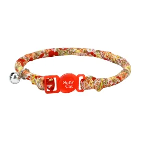 Coastal Safe Cat Round Red Floral Fashion Collar for Cats