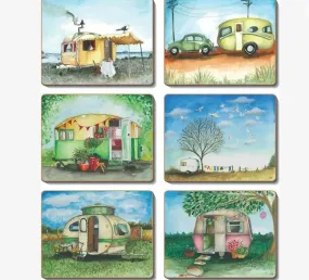 Coasters Vintage Caravan 12x10 cm Set of 6