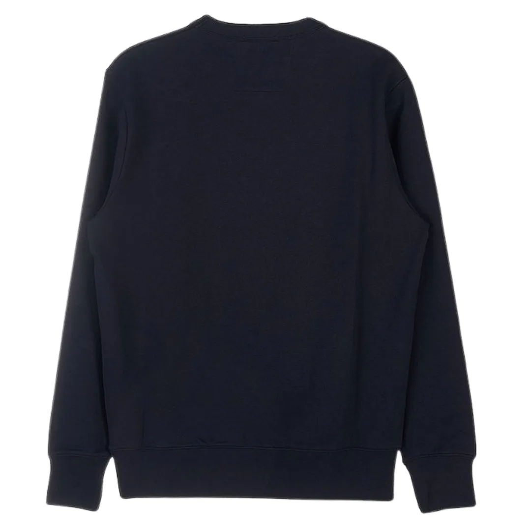 C.P. Company Stretch Fleece Total Eclipse Navy Blue Crew Neck Sweatshirt