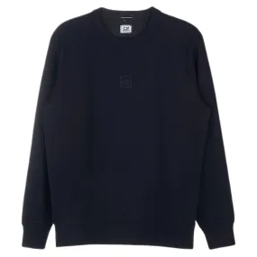 C.P. Company Stretch Fleece Total Eclipse Navy Blue Crew Neck Sweatshirt