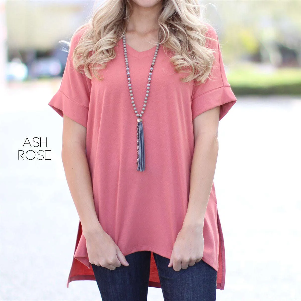 Cuff Sleeve Tunic Tee | S-M