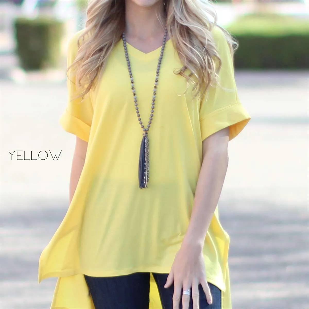 Cuff Sleeve Tunic Tee | S-M