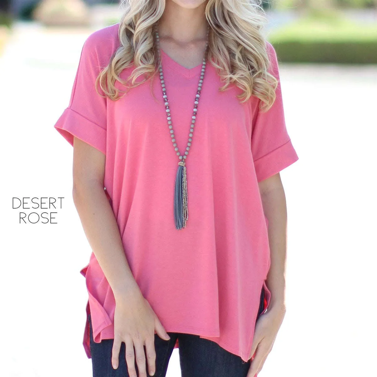 Cuff Sleeve Tunic Tee | S-M