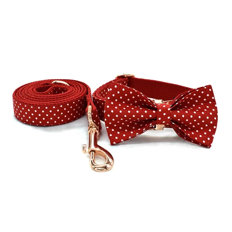 Dapper Pet: Polka Dot Pet Walking Accessories - Royal Red