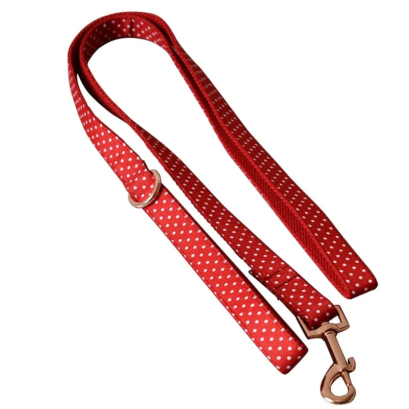 Dapper Pet: Polka Dot Pet Walking Accessories - Royal Red