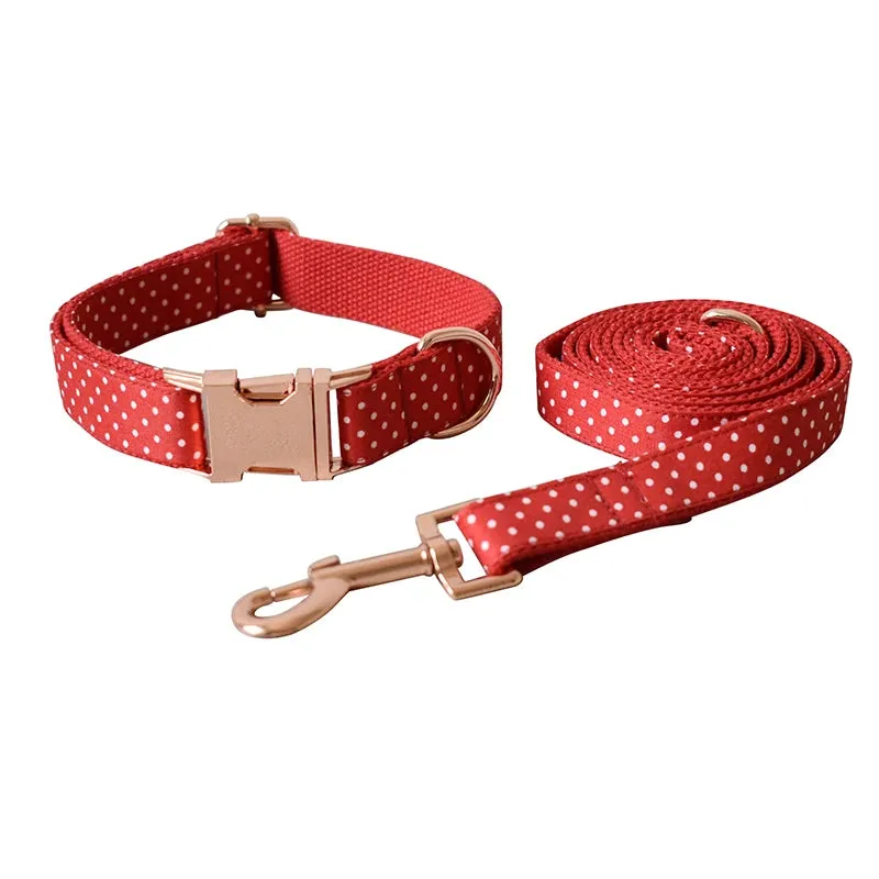 Dapper Pet: Polka Dot Pet Walking Accessories - Royal Red