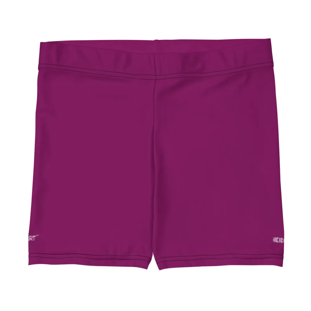 Dark Purple Women's Best Shorts, Dark Purple Gym Tights For Ladies-Made in USA/EU/MX