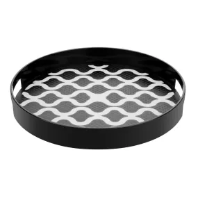 DP664 Olympia Kristallon PC Round Non Slip Tray with Handles 300mm