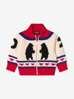 Dsquared2 Kids Wool Knitted Zip Up Jumper