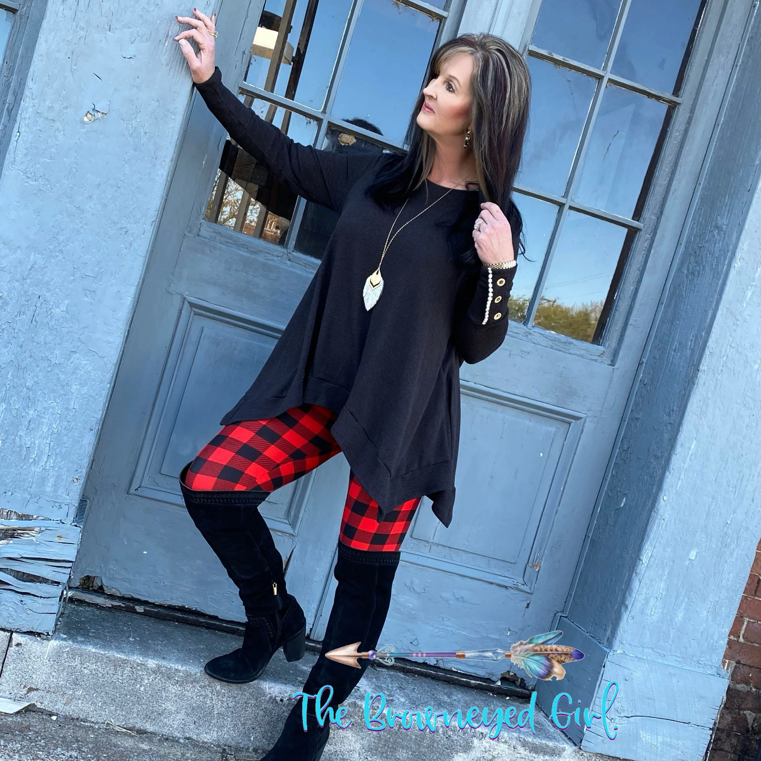 Easy Breezy Black Asymmetrical Tunic