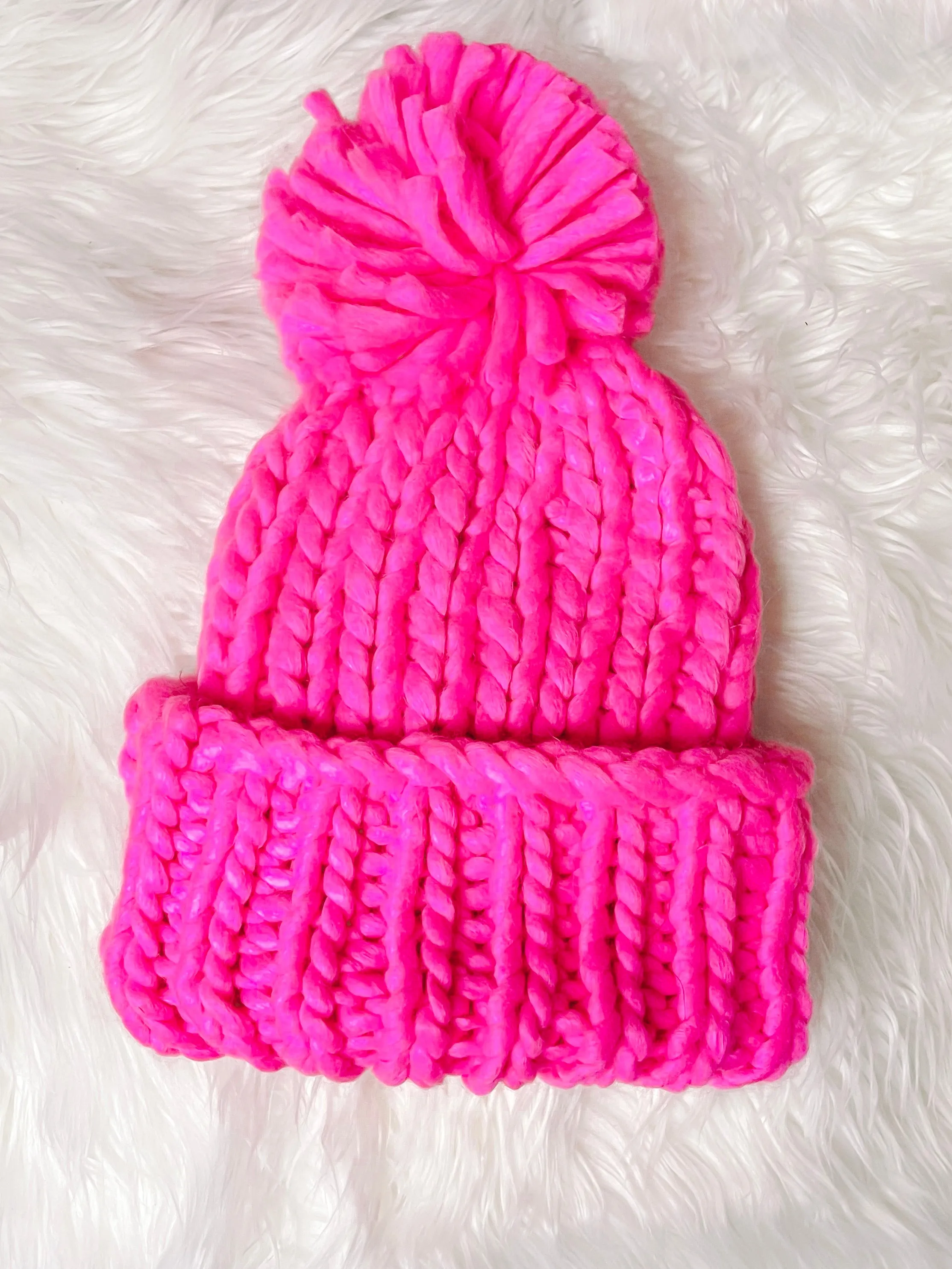 Electric Pink Beanie