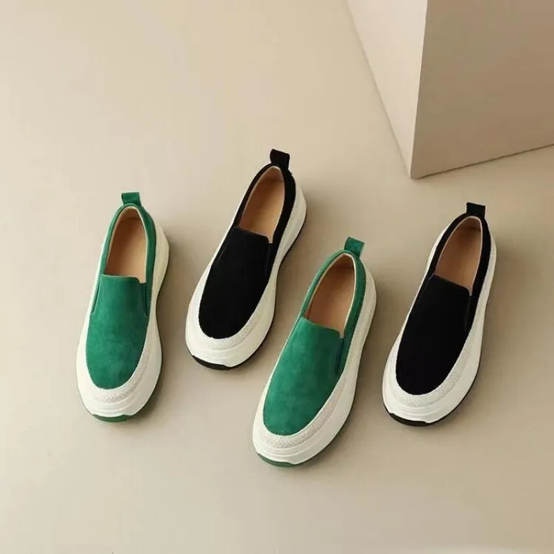 Enola Sueded Upper Slip-On Shoes - 2 Colors